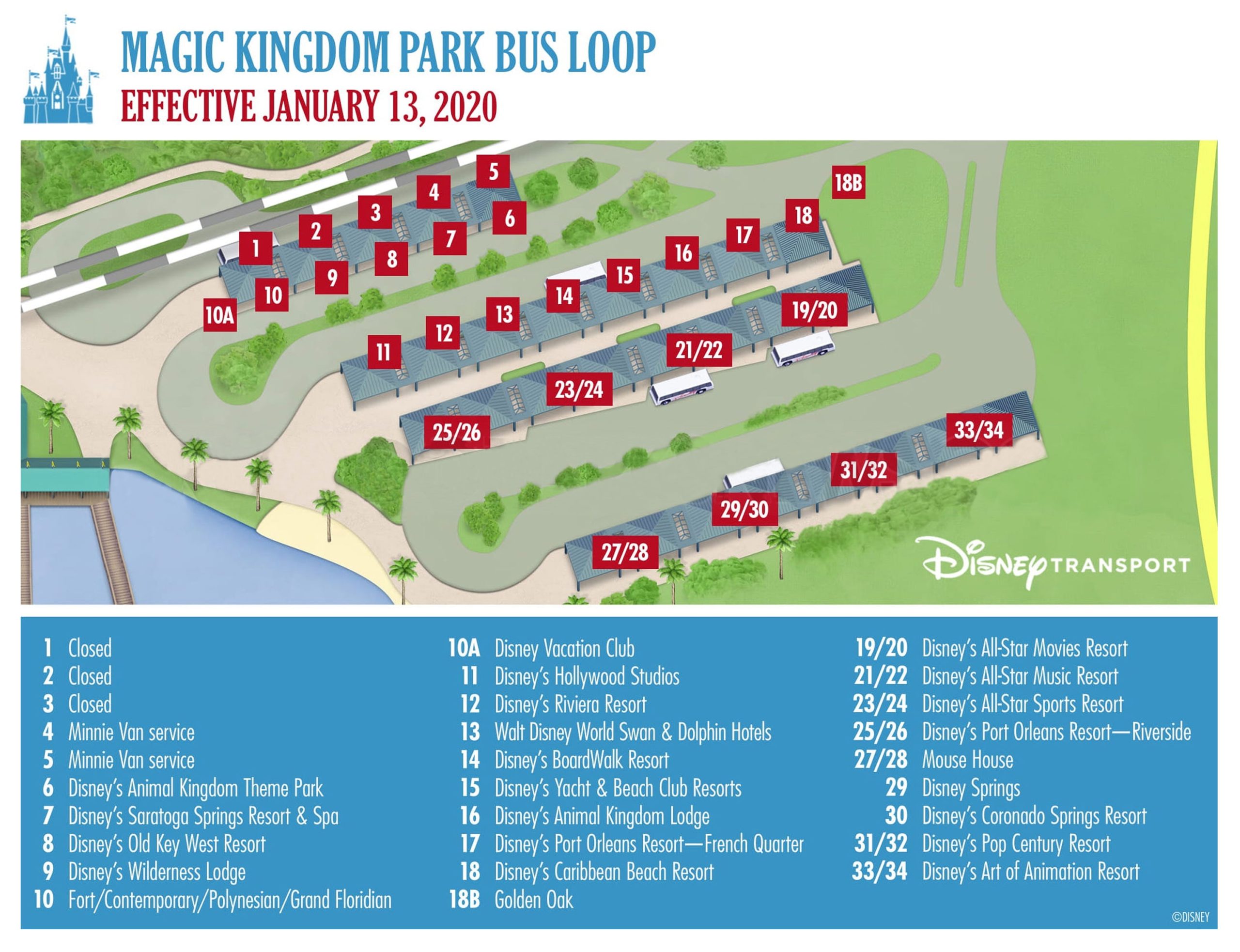 Magic Kingdom Bus Load Zones Changing Today, January 13th – A Walk With